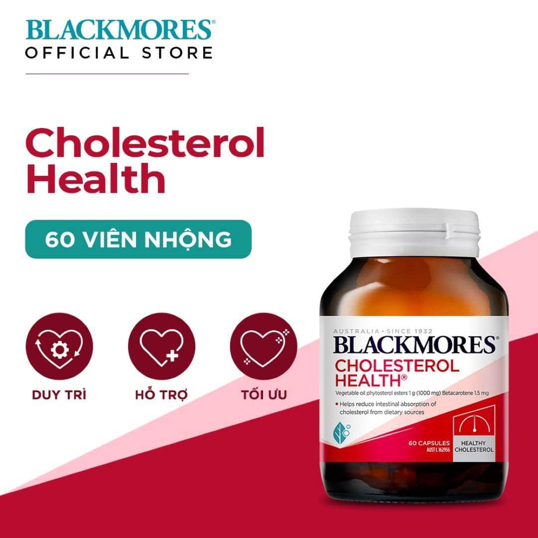 Viên Uống Blackmores Cholesterol Health (60 viên) - Hỗ Trợ Giảm Cholesterol - Thực Phẩm Bảo Vệ Sức Khỏe
